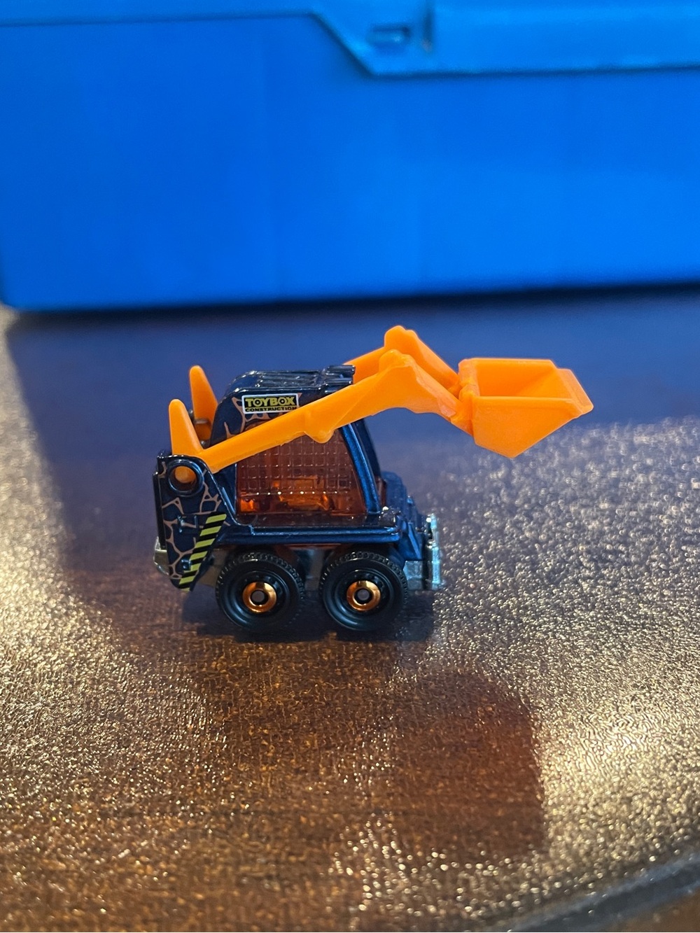 2009 Matchbox Skidster Toybox Construction Vehicle Blue Orange